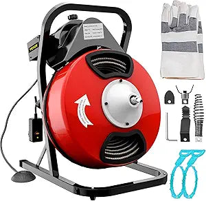 VEVOR Electric Drain Cleaner Machine for 1 to 4 Inch Pipes