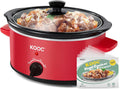 KOOC 4-Quart Slow Cooker - Compact Family Slow Cooker
