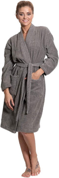 Turkuoise Cotton Turkish Terry Kimono Bathrobe for Women - Soft