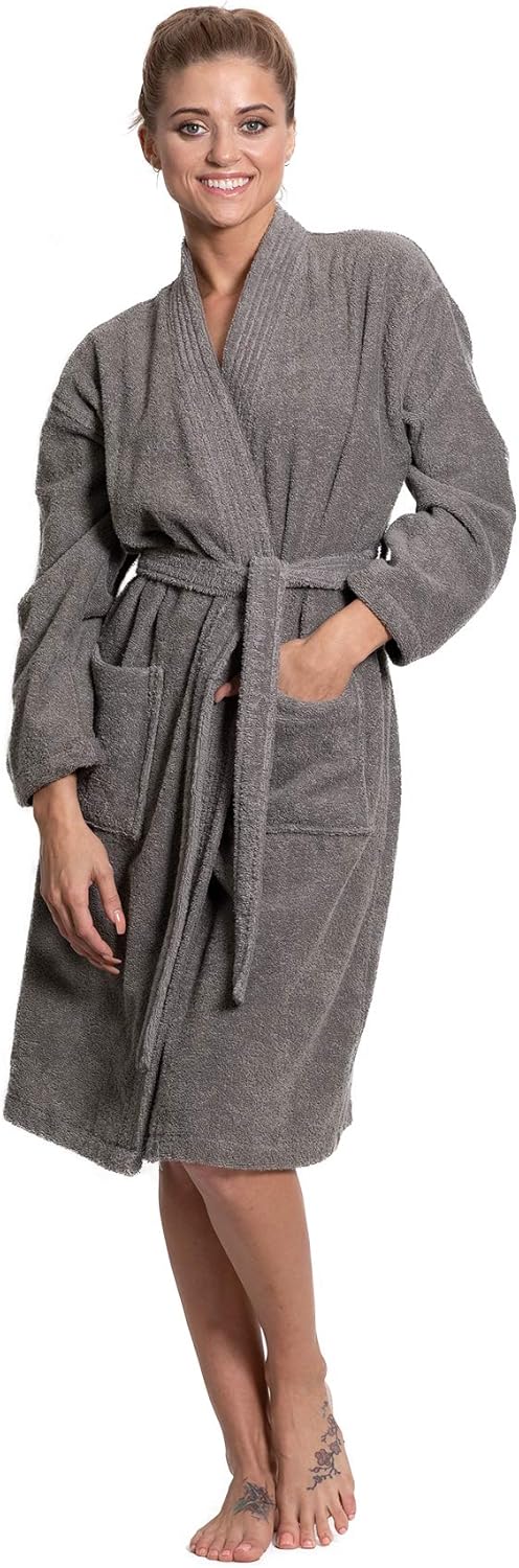 Soft & Absorbent Turkish Terry Cloth Bathrobe for Women