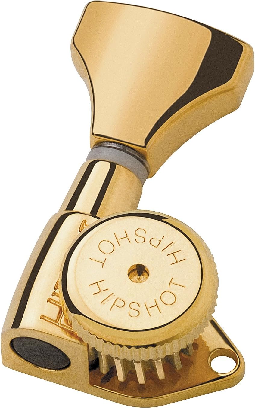Hipshot 6GLO Grip-Lock Locking Guitar Tuning Machines - Gold