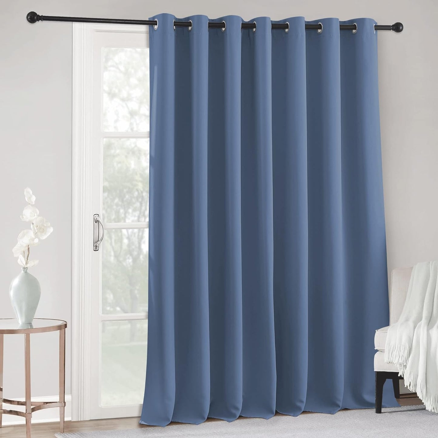 RYB HOME Sliding Door Curtains for Blackout Privacy and Style