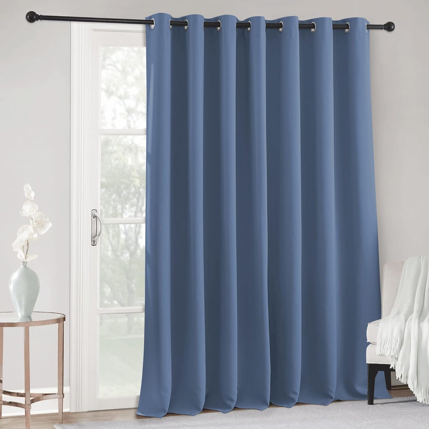 RYB HOME Blackout Patio Sliding Door Curtains for Total Privacy