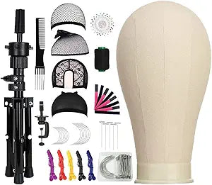 22 Inch Wig Head Tripod Stand Set for Wig Making and Styling