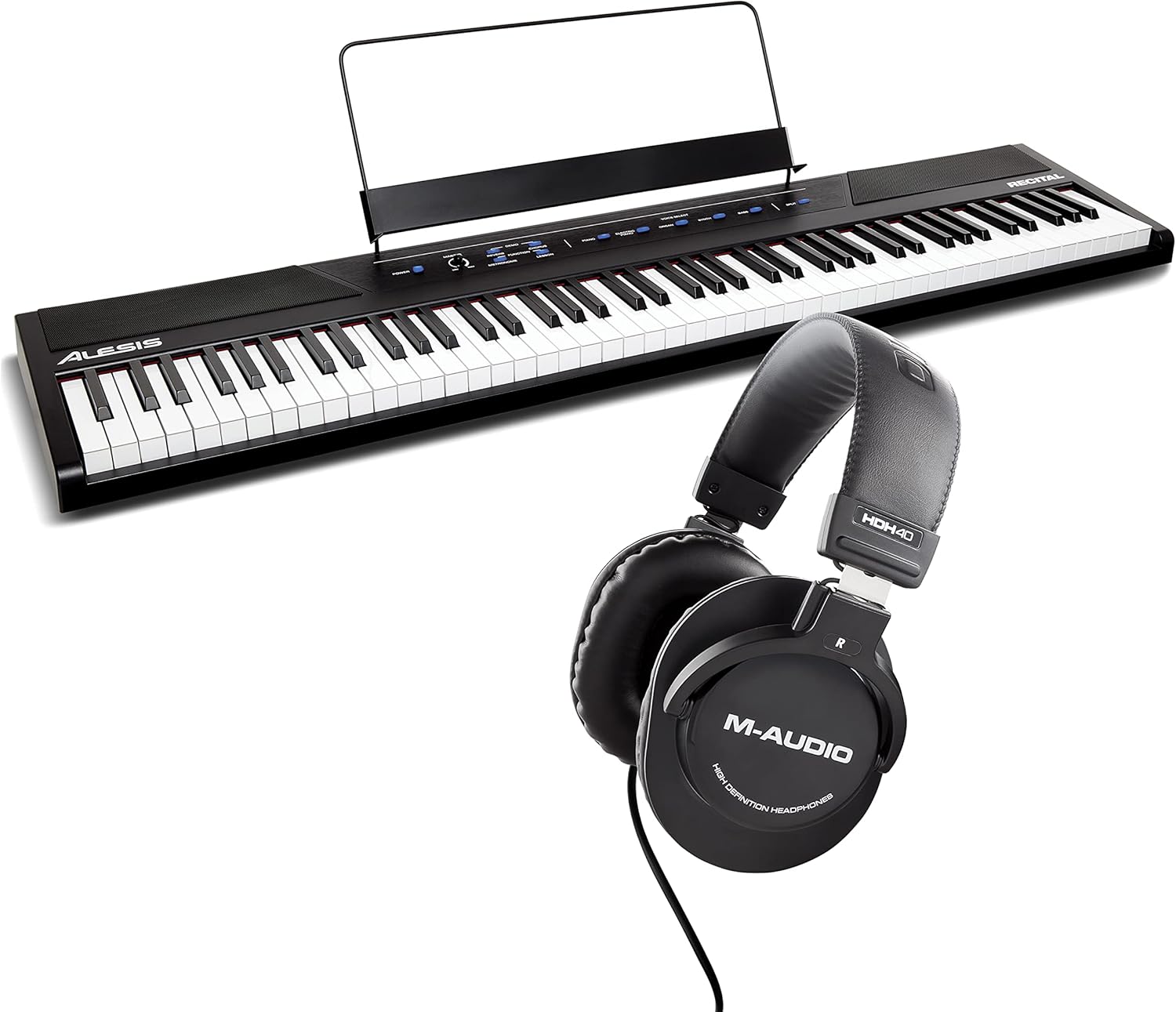 Alesis Recital 88 Key Digital Piano with Headphones for Practice