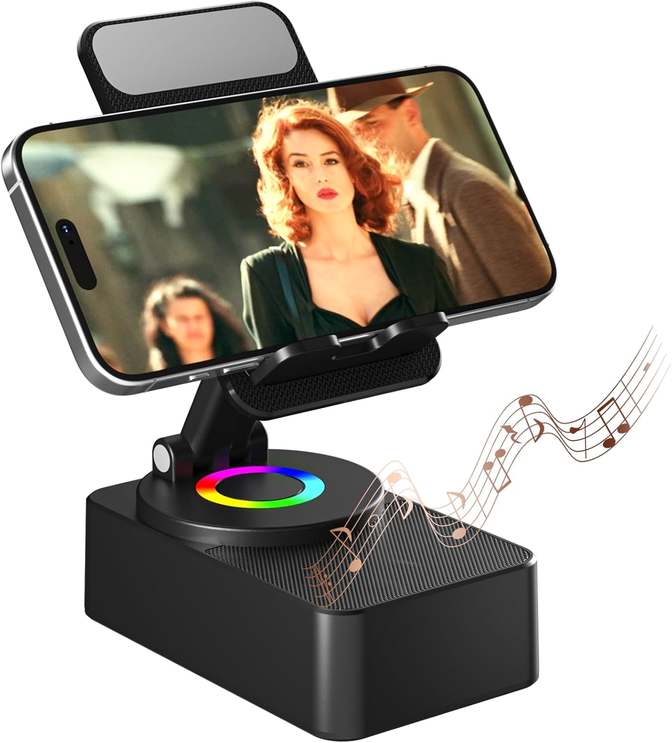 Wireless Speaker Cell Phone Stand - HD Sound, Anti-Slip Base, Perfect Gift