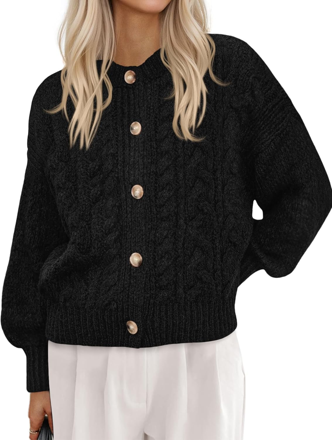 BTFBM Chunky Cardigan Sweaters for Women Fall Fashion