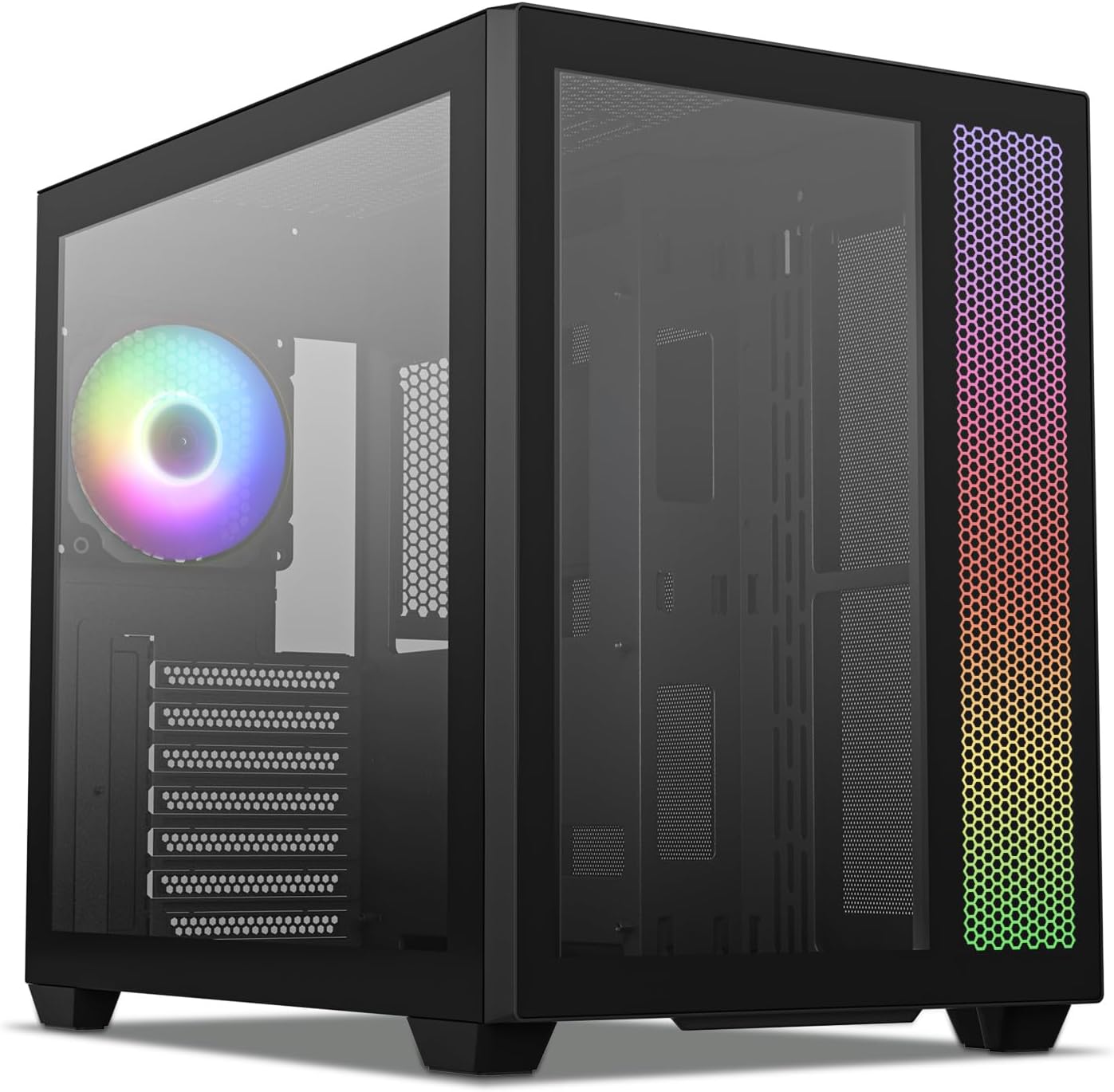 Vetroo AL700 Mid-Tower ATX Case with Dual Tempered Glass Panels