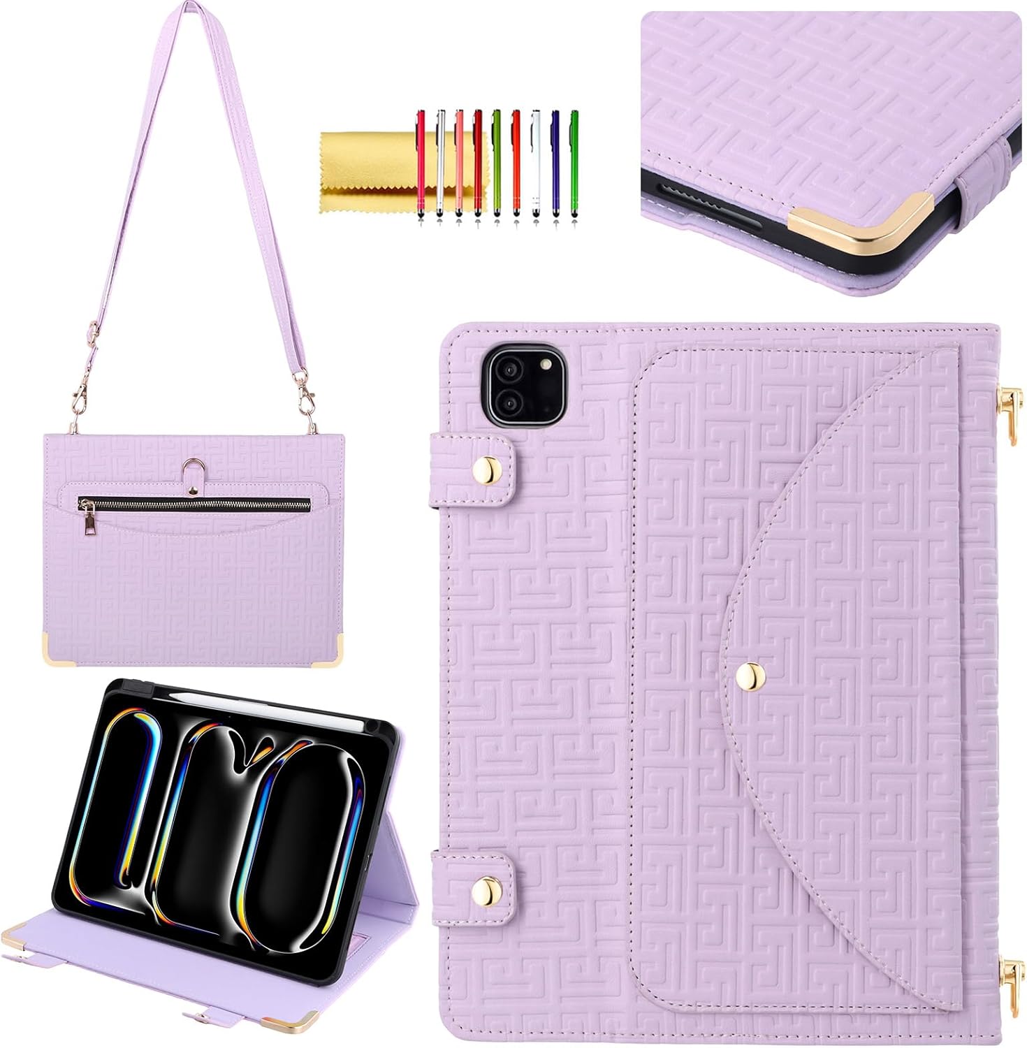 Handbag Case for iPad Pro 11in M4 2024 with Pencil Holder