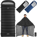 ATEPA Down Sleeping Bag 4-Season Rectangle - Compact, Wearable