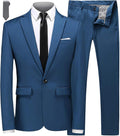 MOGU Men's Slim Fit 2-Piece Tuxedo Suit for Wedding and Prom