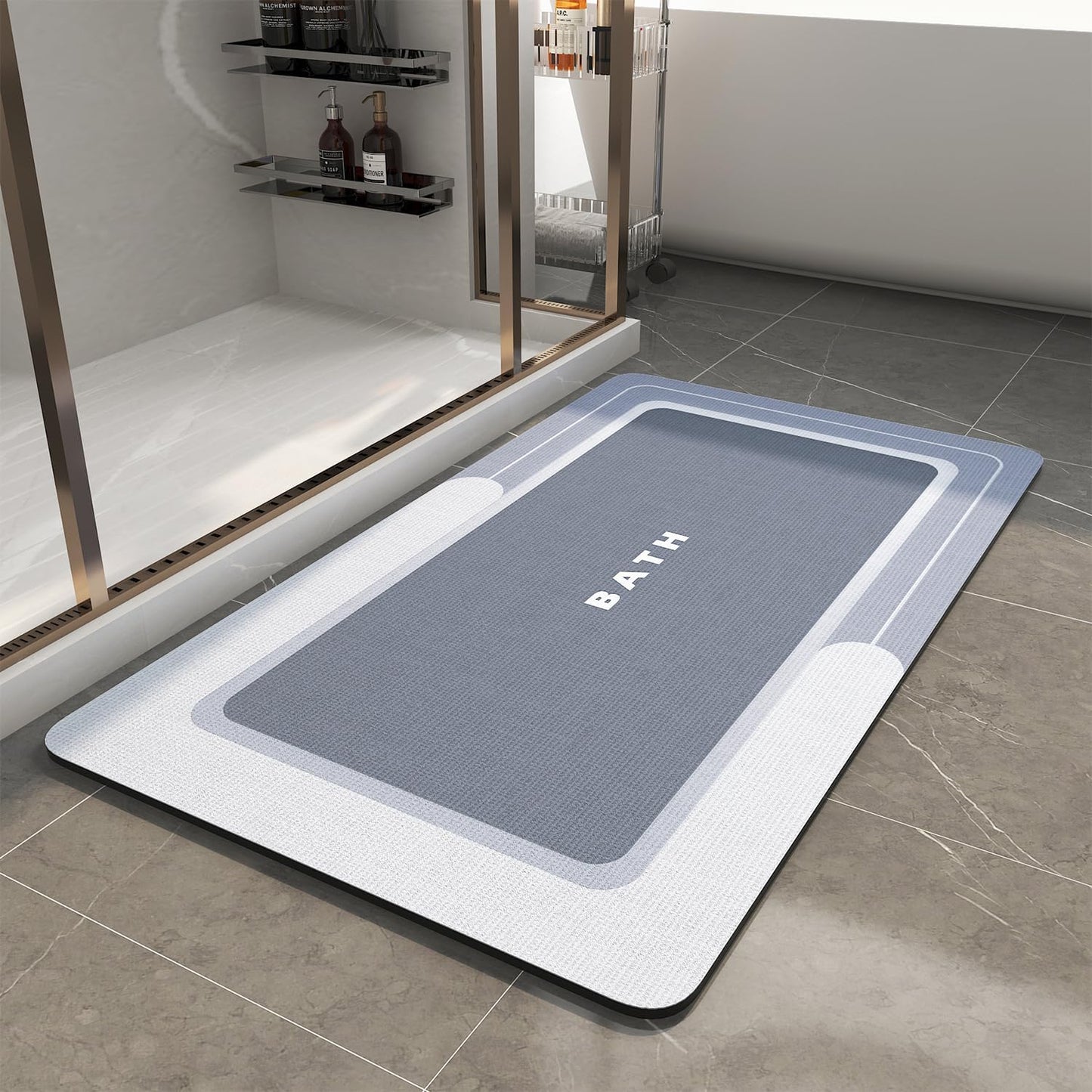 Super Absorbent Non Slip Bath Mat - Quick Dry & Stain Resistant