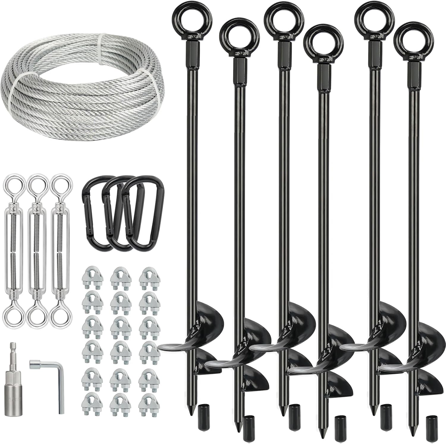 Heavy Duty 30in Ground Anchors Kit for Sheds and Tents