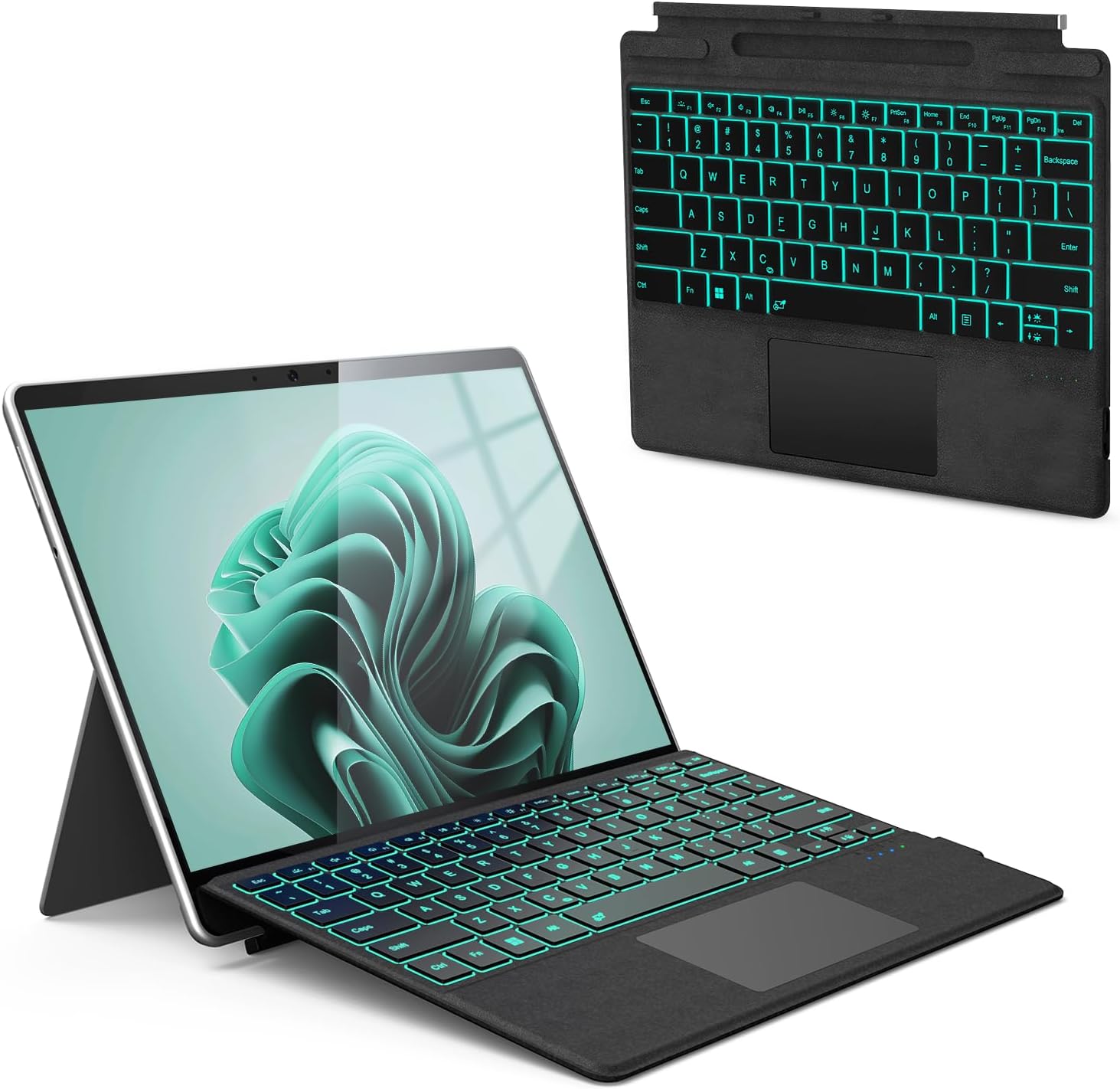 Surface Pro Keyboard with 7 Color Backlit for 13 inch Devices