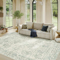 5X7 Washable Area Rug for Living Room, Vintage Boho Design