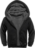 Unisex Kids Fleece Hoodie Sherpa Lined Zip Up Jacket - Cozy Fit Boys