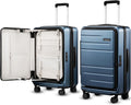 Checked Luggage with Spinner Wheels 24 in - Vertical-Access Expandable