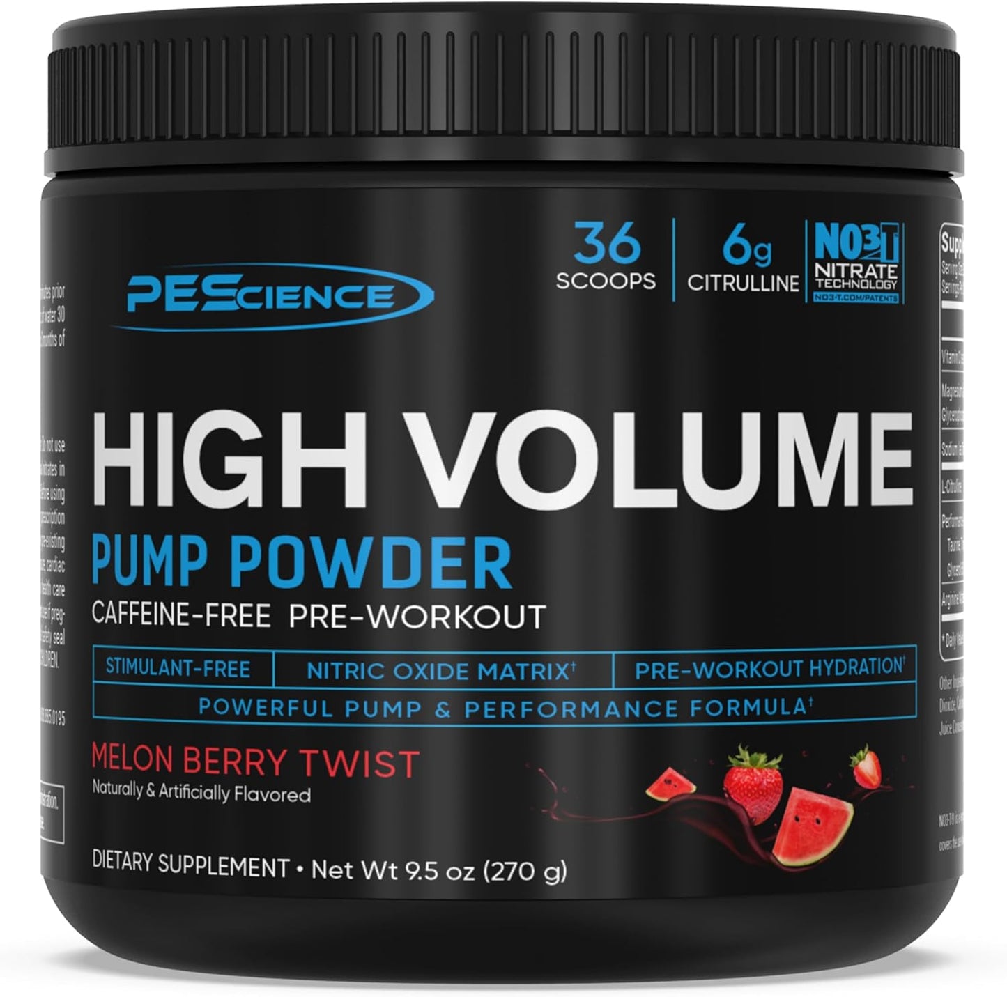 PEScience High Volume Stim-Free Pre Workout for Intense Pumps