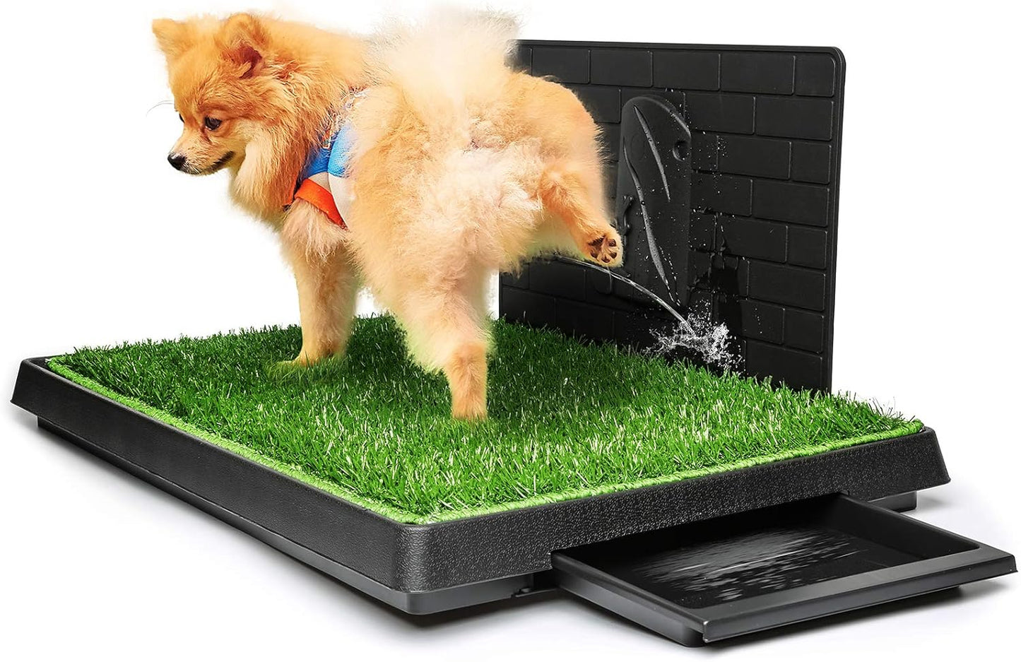Hompet Dog Grass Pad with Tray for Indoor and Outdoor Use