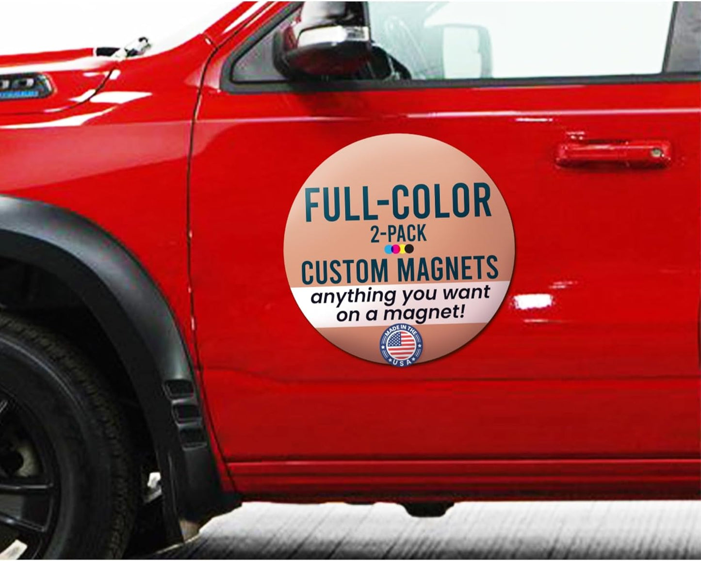 Custom 18 Inch Round Car Magnets for Personal and Business Use