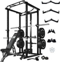 Power Cage with Lat Pulldown and Accessories - Complete Home Gym