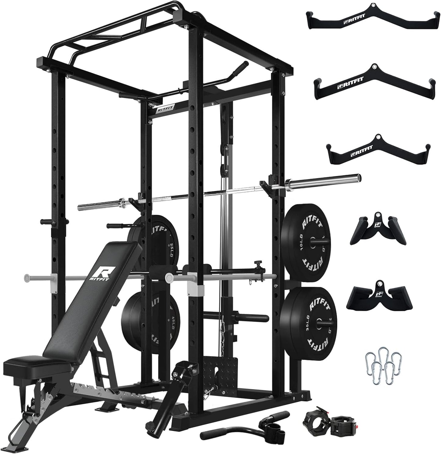 RitFit Power Cage: 1000LB Squat Rack with Ultimate Versatility