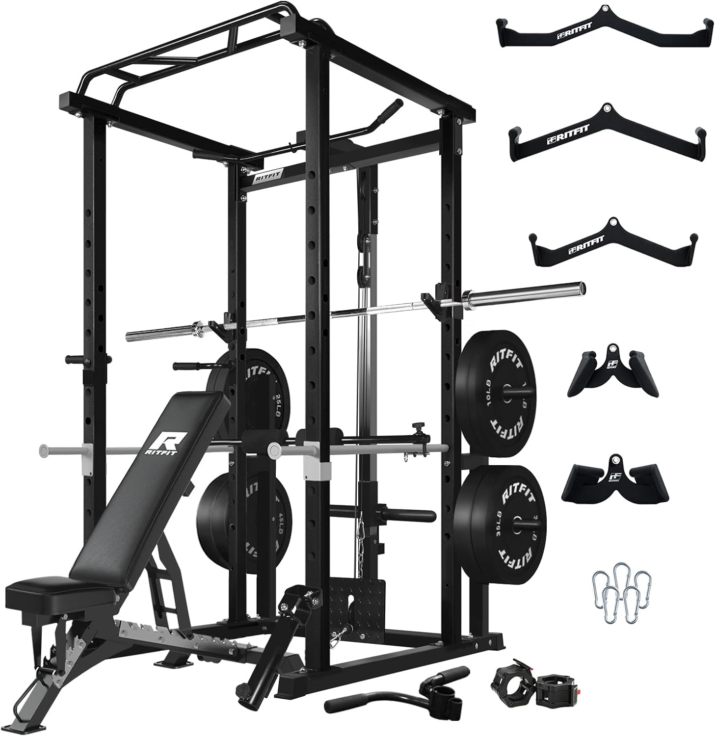 RitFit Power Cage: 1000LB Squat Rack with Ultimate Versatility