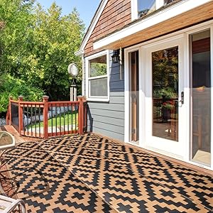 Pcinfuns Plastic Straw Rug for Outdoor RV Camping, 6ftx9ft Mat