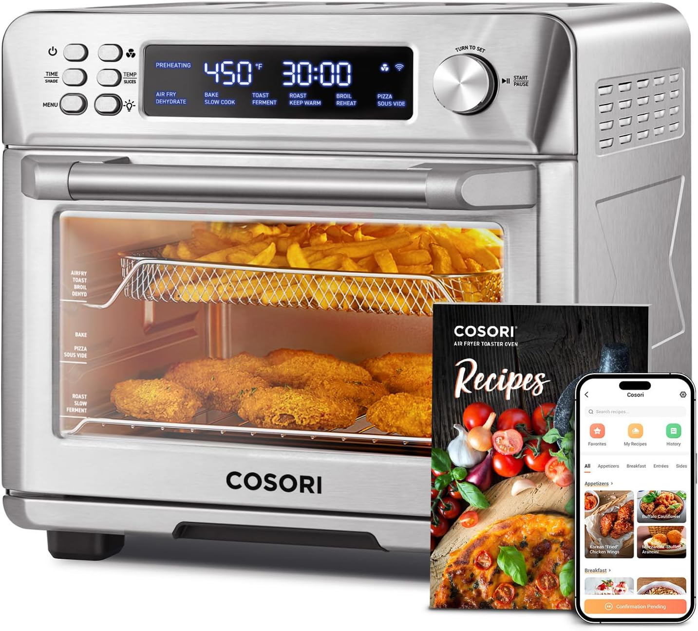 COSORI 12-in-1 Air Fryer Oven Combo: Dehydrate, Bake, Roast