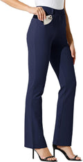 Women's Yoga Dress Pants Bootcut Work Slacks - Stretch Comfort