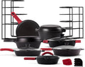 Cuisinel Cast Iron 23-Pc Cookware Set - Complete Chef Set
