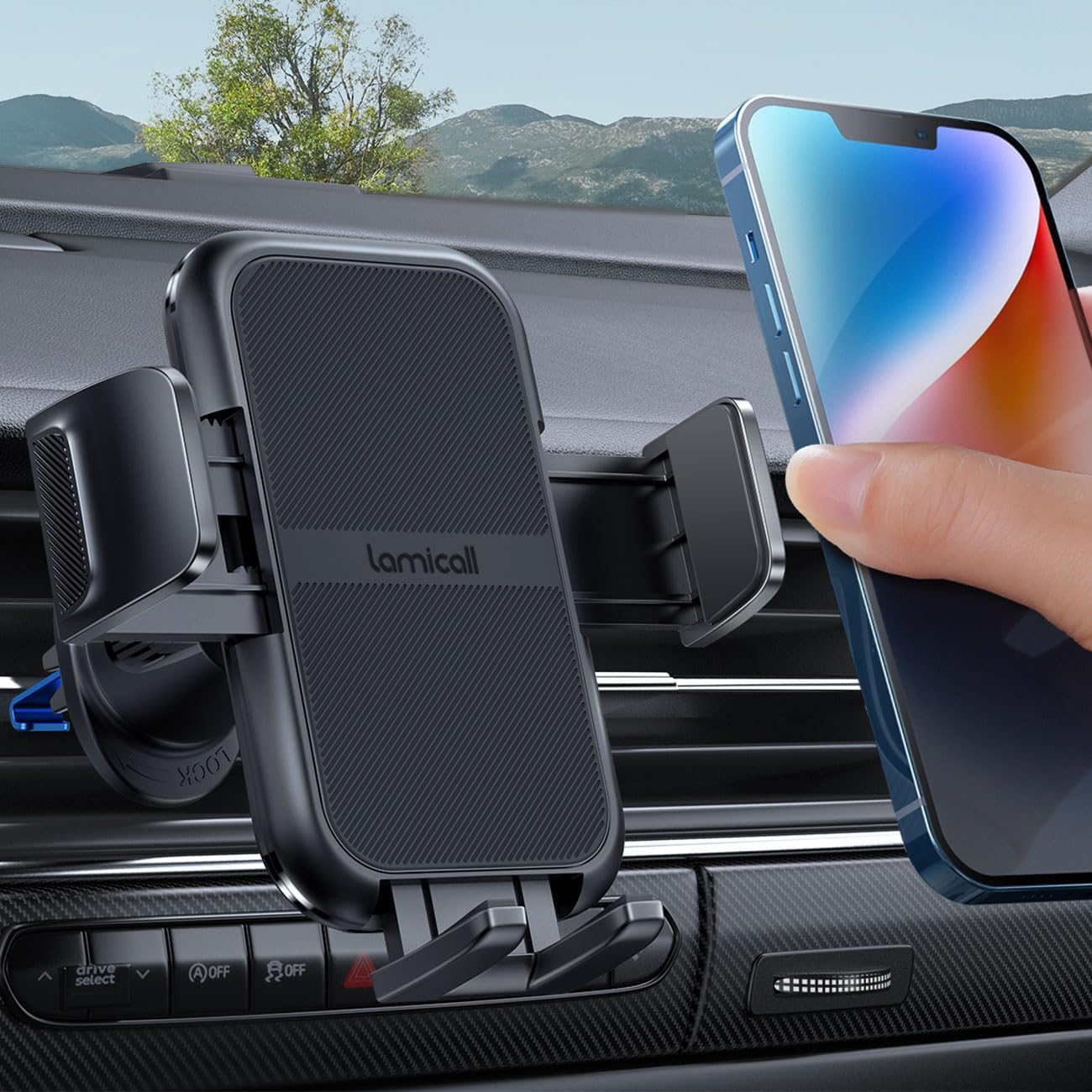 Lamicall Clamp Car Phone Holder for Thick Cases