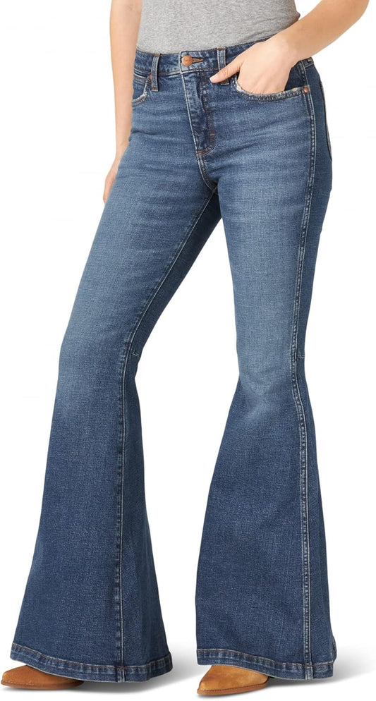 Wrangler Women's Retro High Rise Flare Jeans for Modern Cowgirls