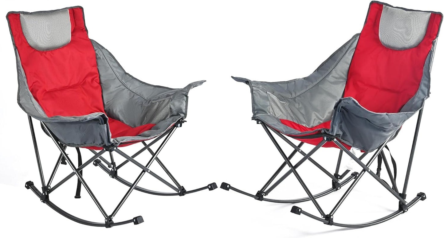 SUNNYFEEL Rocking Camping Chair 2 Pack for Outdoor Relaxation
