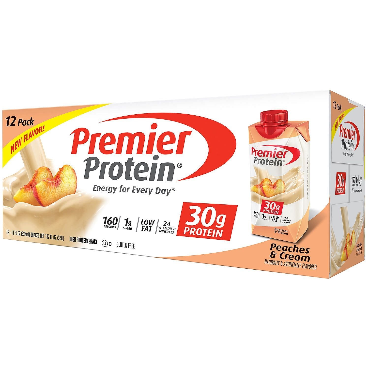 Premier Protein High Protein Shake, Peaches & Cream Flavor Review