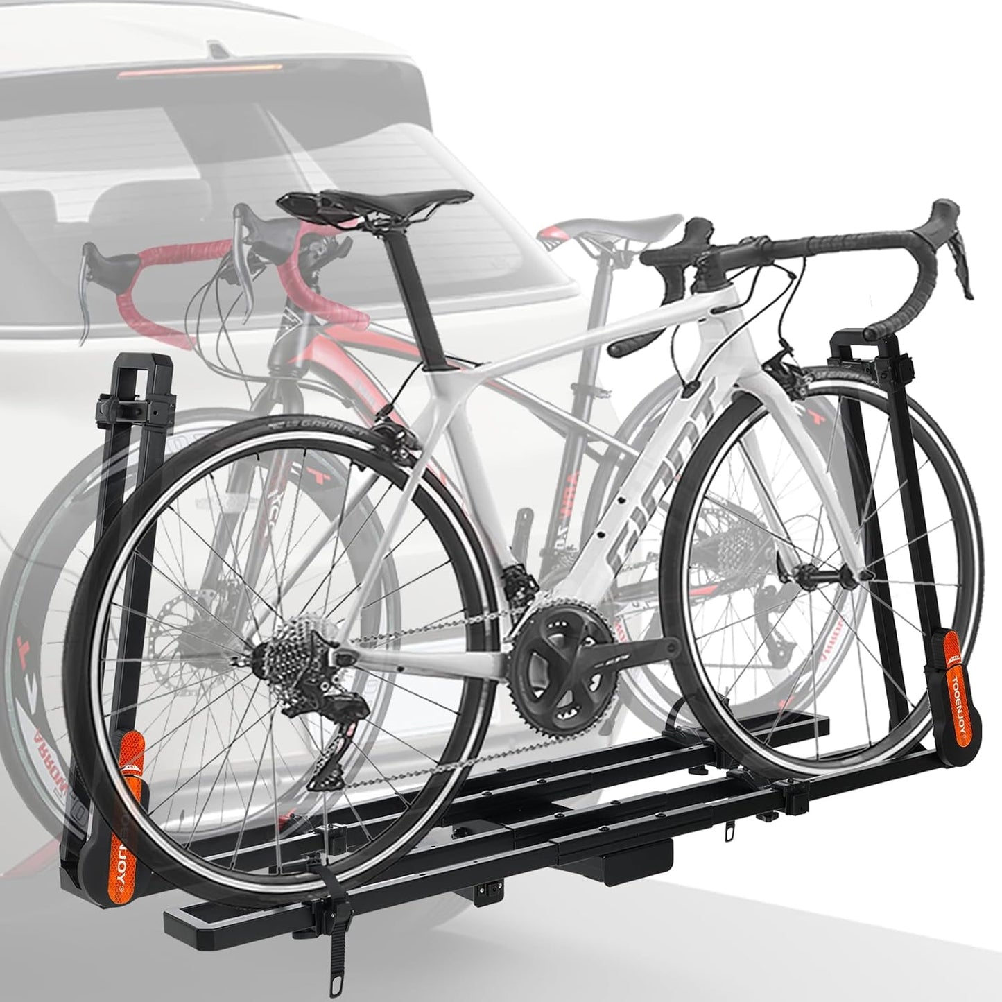 TOOENJOY Folding Hitch Bike Rack for 2-Bike Capacity SUVs