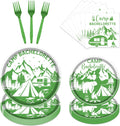 Camping Bachelorette Tableware Set - 96PCS Disposable Serve 24