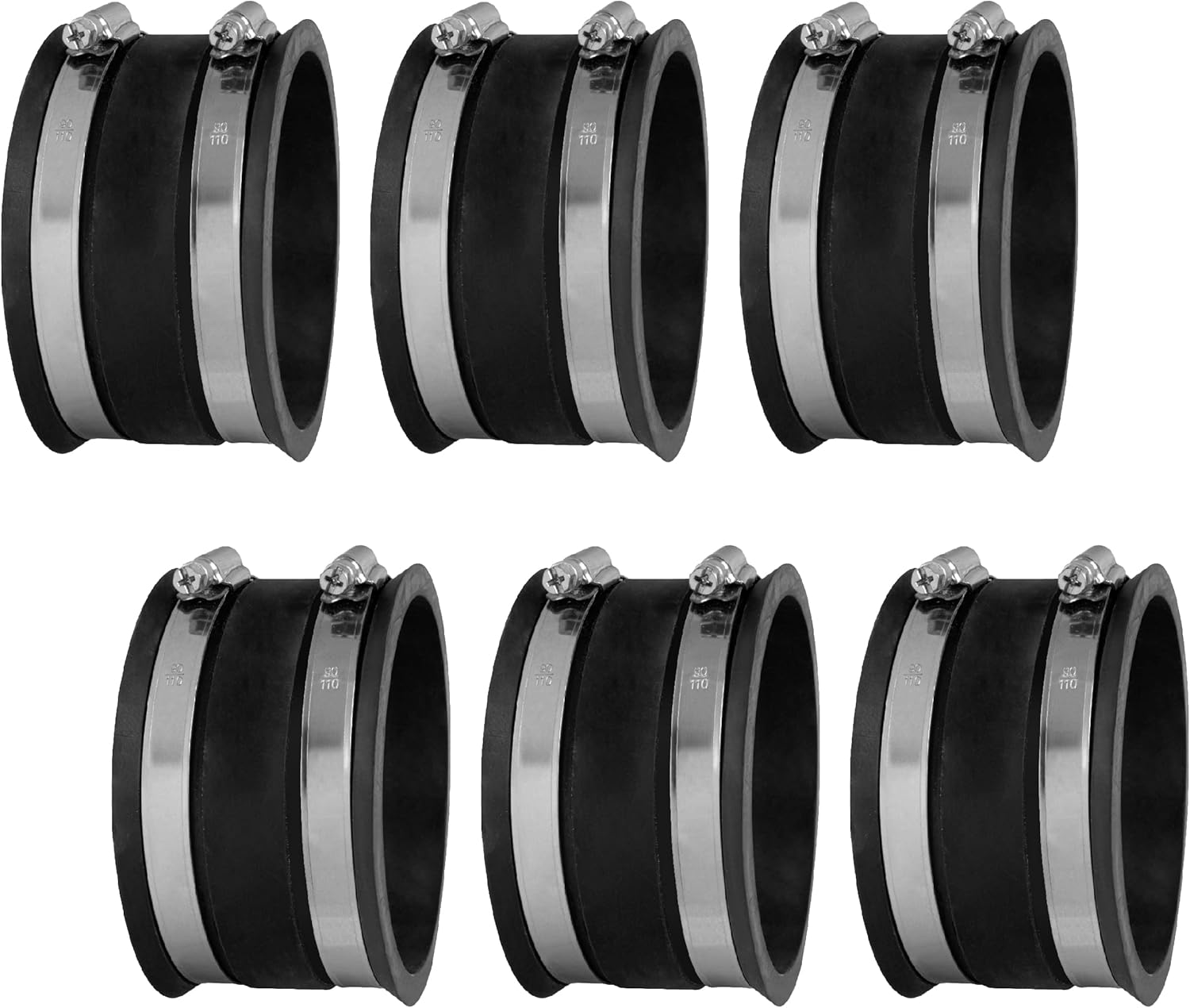 POWERTEC 70149-P6 4 Inch Dust Control Flex Cuff for Woodworking