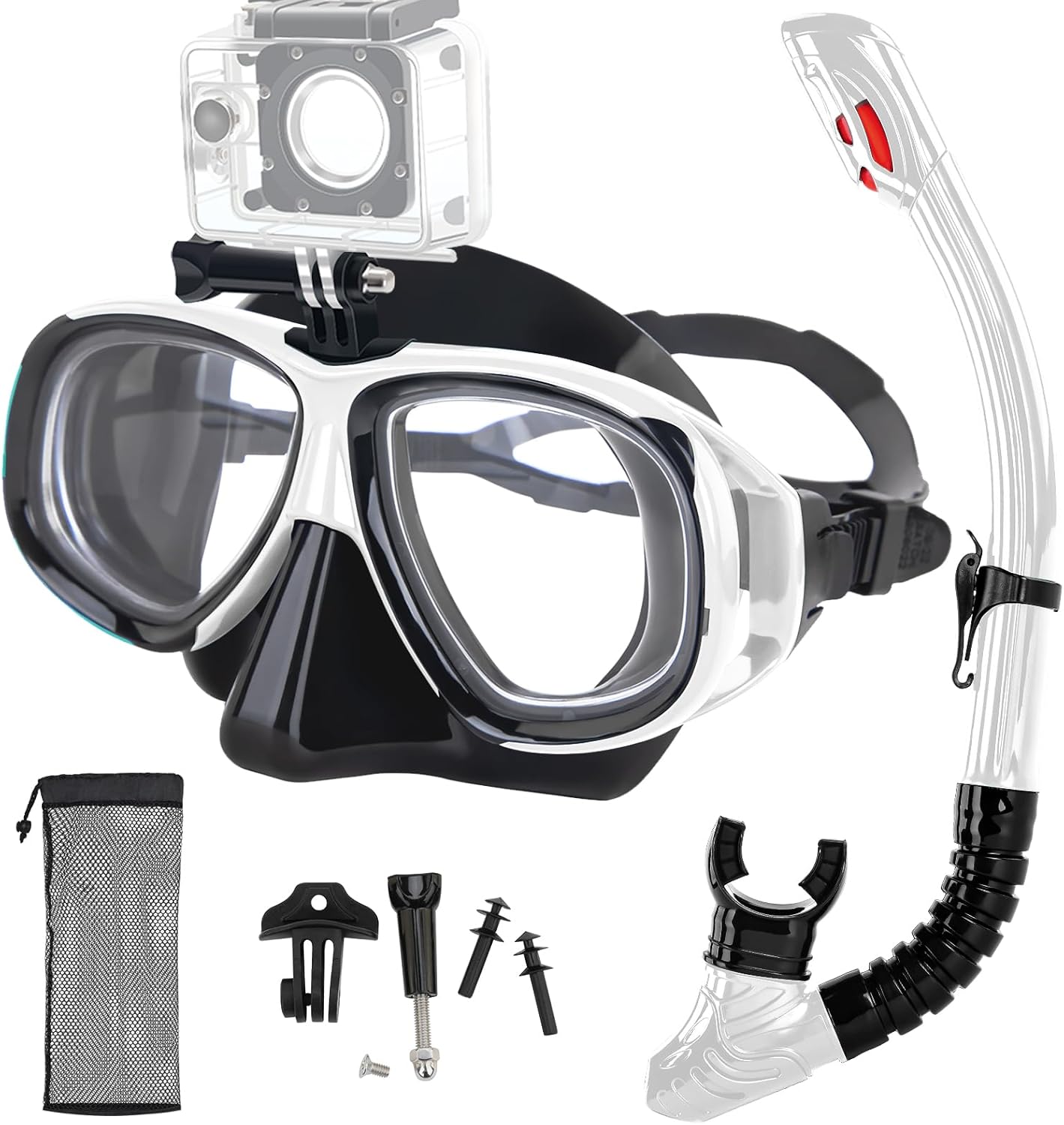 Nearsighted Snorkeling Gear for Adults with Full Dry Top Design