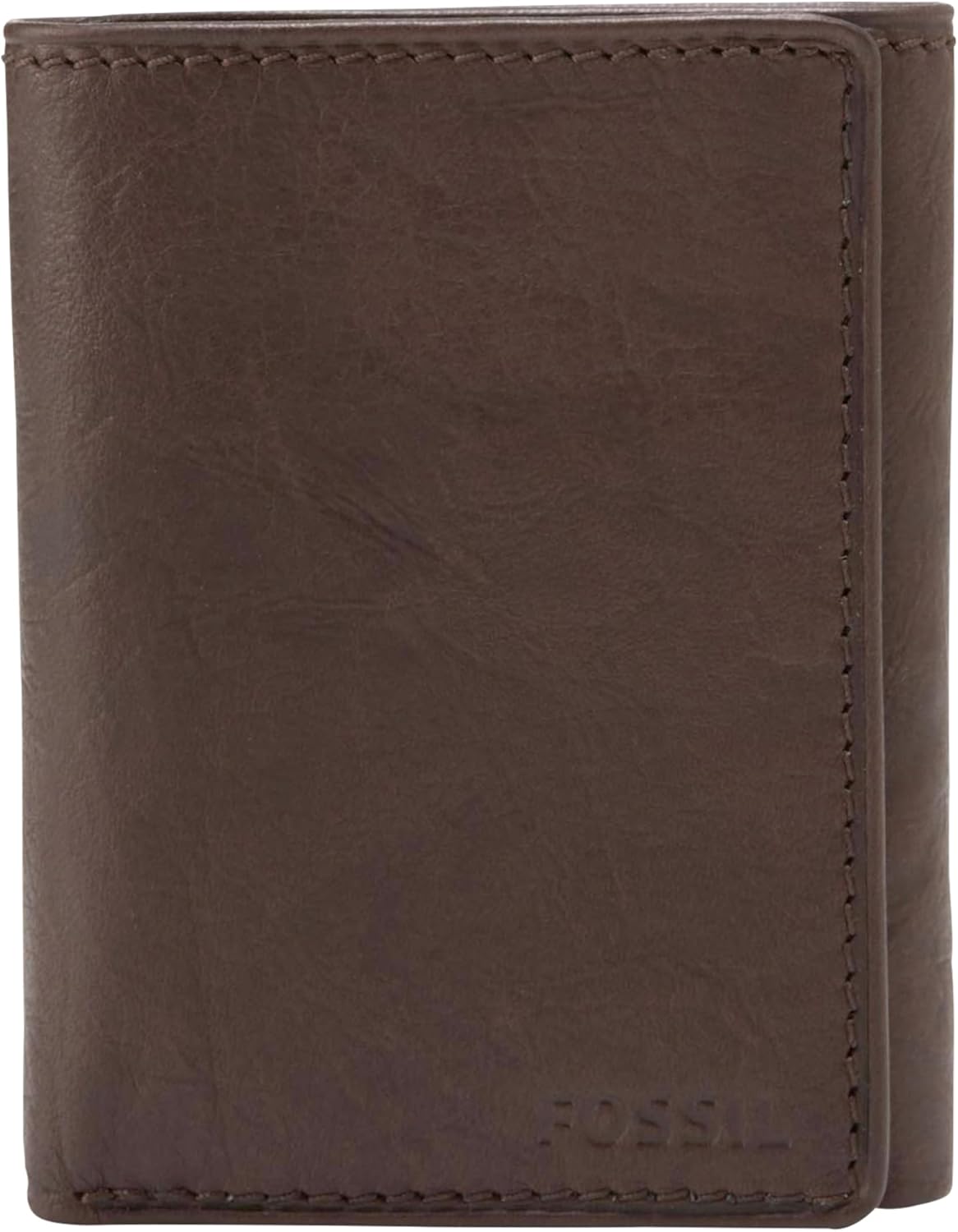 Fossil Men's Leather Trifold Wallet: Classic Traveler Style