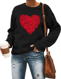 FAYALEQ Love Heart Sweatshirt - Romantic Valentine's Gift