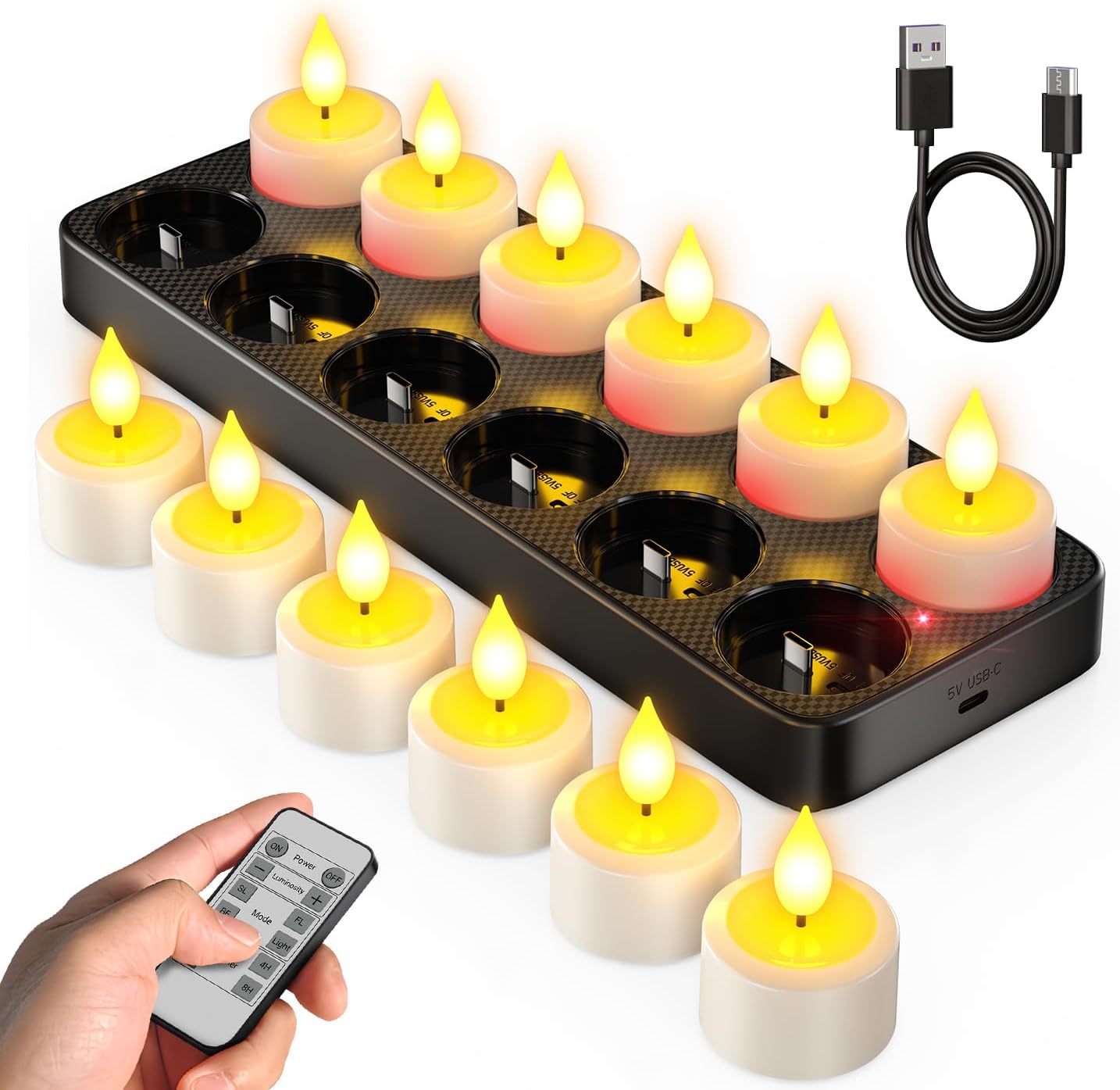 SoulBay Flameless Candles with Remote Control for Any Occasion