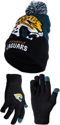 Ultra Game Adults NFL Super Soft Beanie with Touch Screen Gloves - One