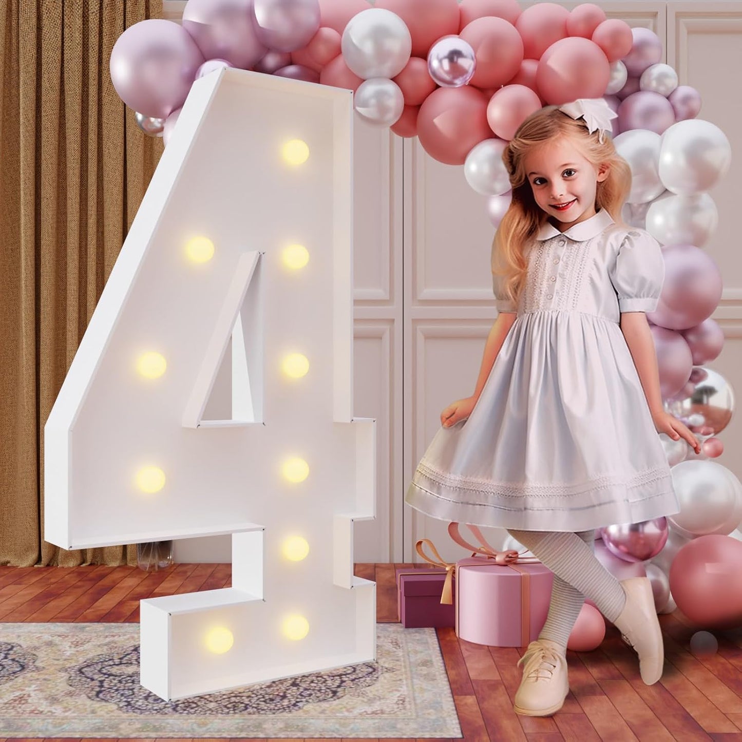 DIY Light Up Numbers for 40th Birthday Party Decorations