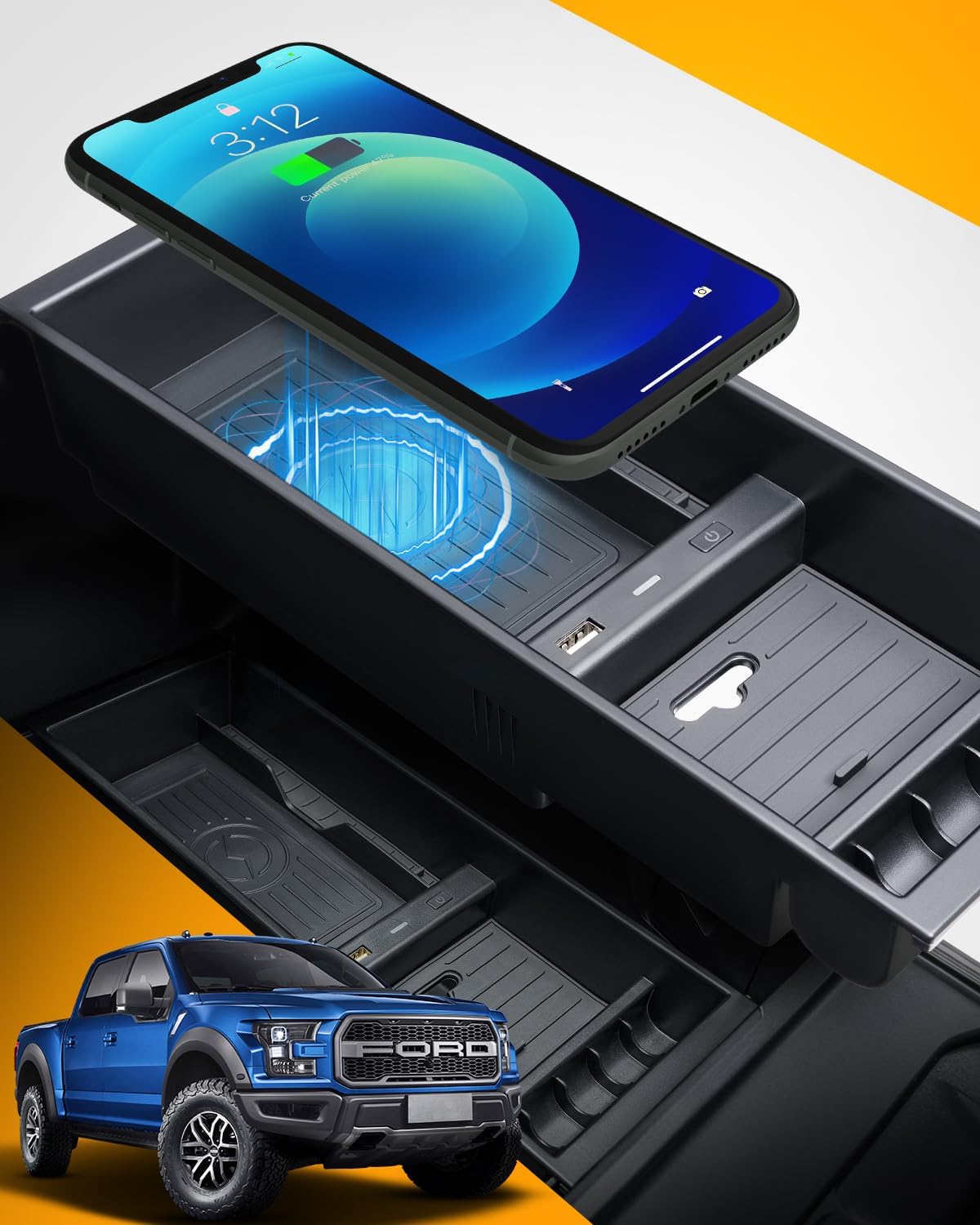 CarQiWireless Wireless Charger for Ford F150 2009-2025 Models