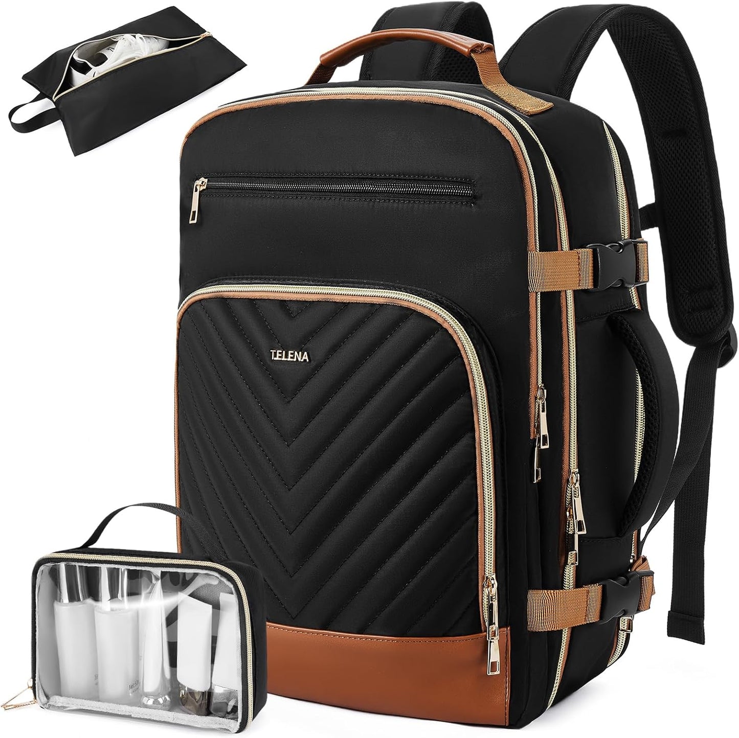 Telena Travel Backpack for Women - Flight Approved Carry On Bag