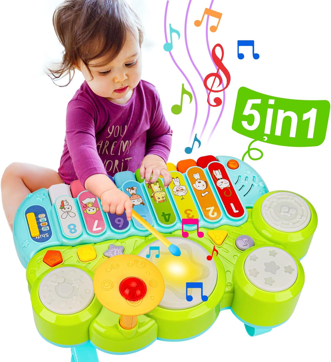 AugToy 3-in-1 Musical Instrument Set for Toddlers