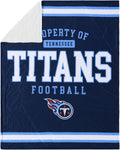FOCO NFL Team Logo Property 60 in x 50 in Sherpa Plush Throw Blanket