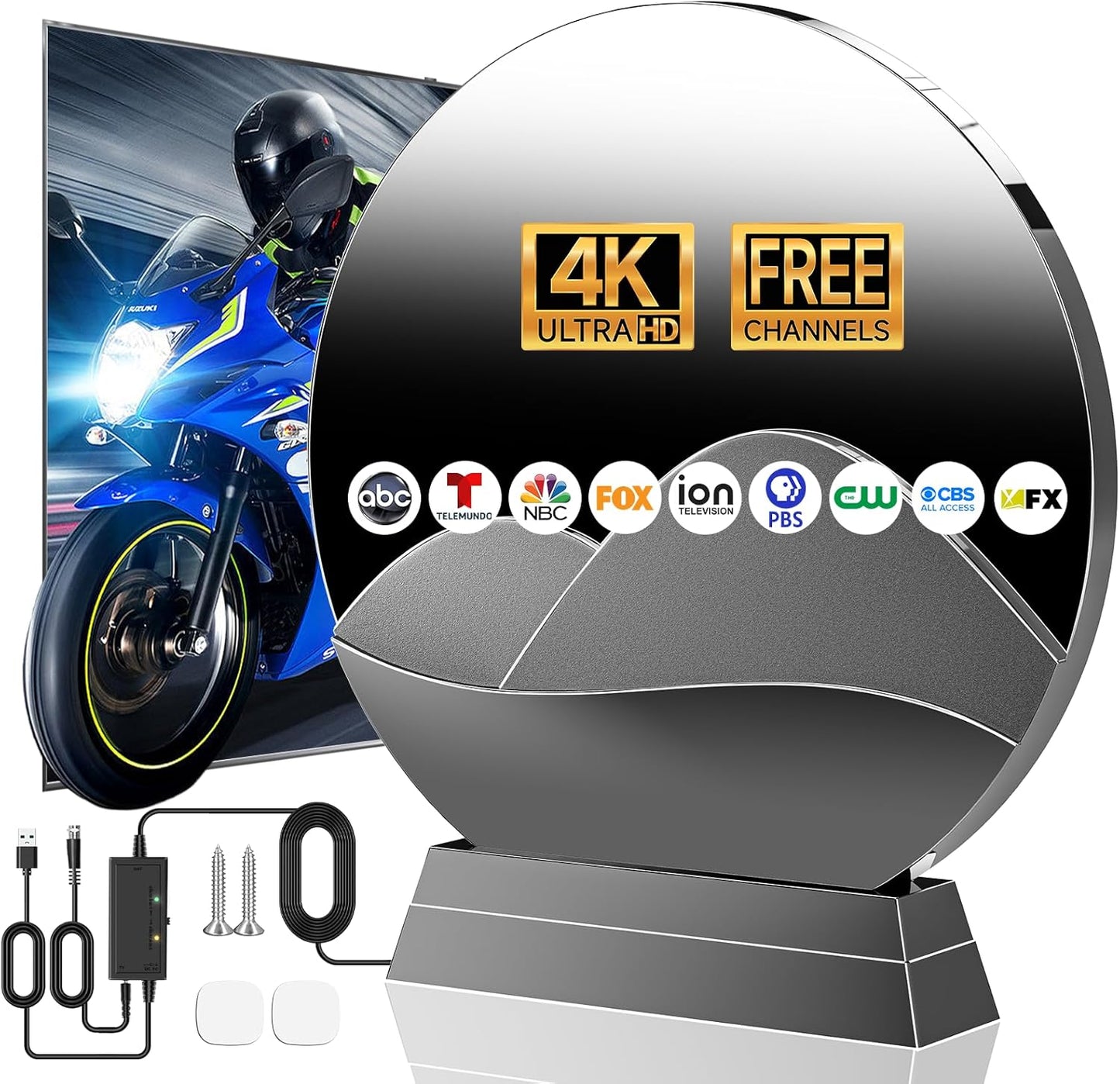 2200+ Miles Smart TV Antenna - Ultra Strong Reception