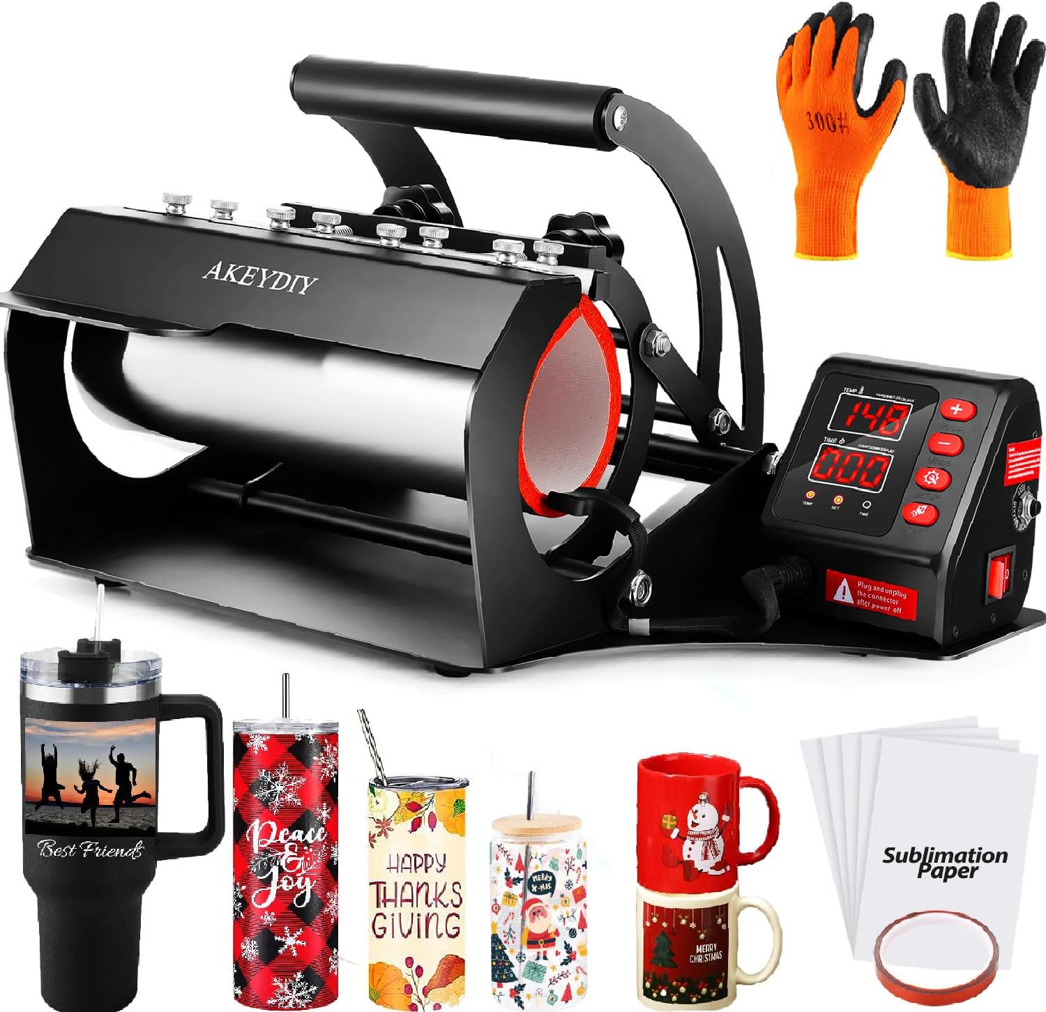 Tumbler Heat Press Machine for Sublimation Tumblers and Mugs